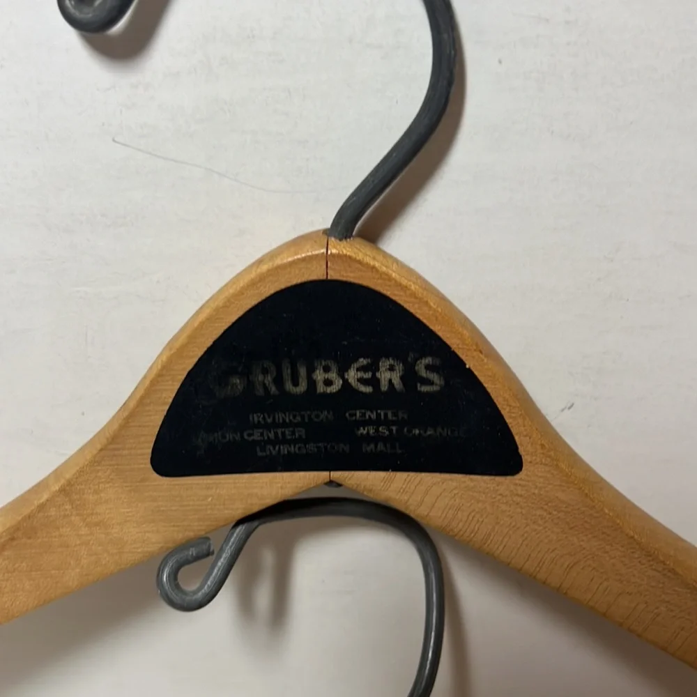 Vintage suit wood hangers